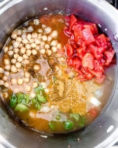 process showing ingredients in stainless steel pan