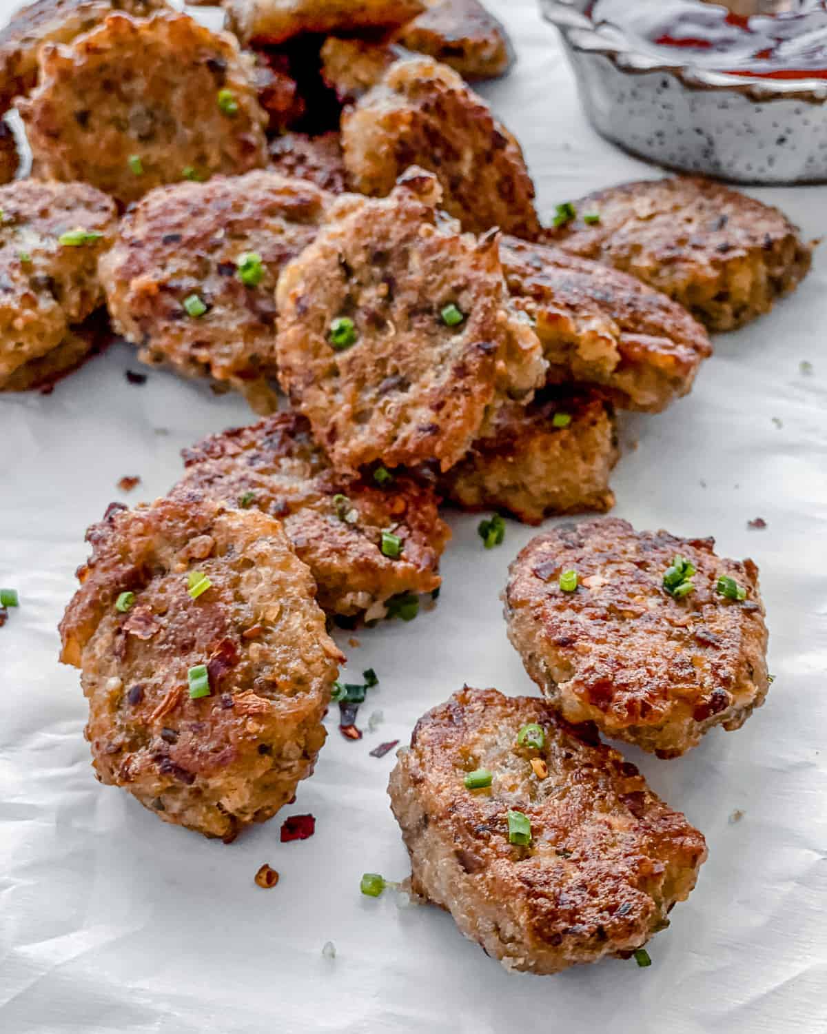 completed Quinoa Tater Tots on a white surface 