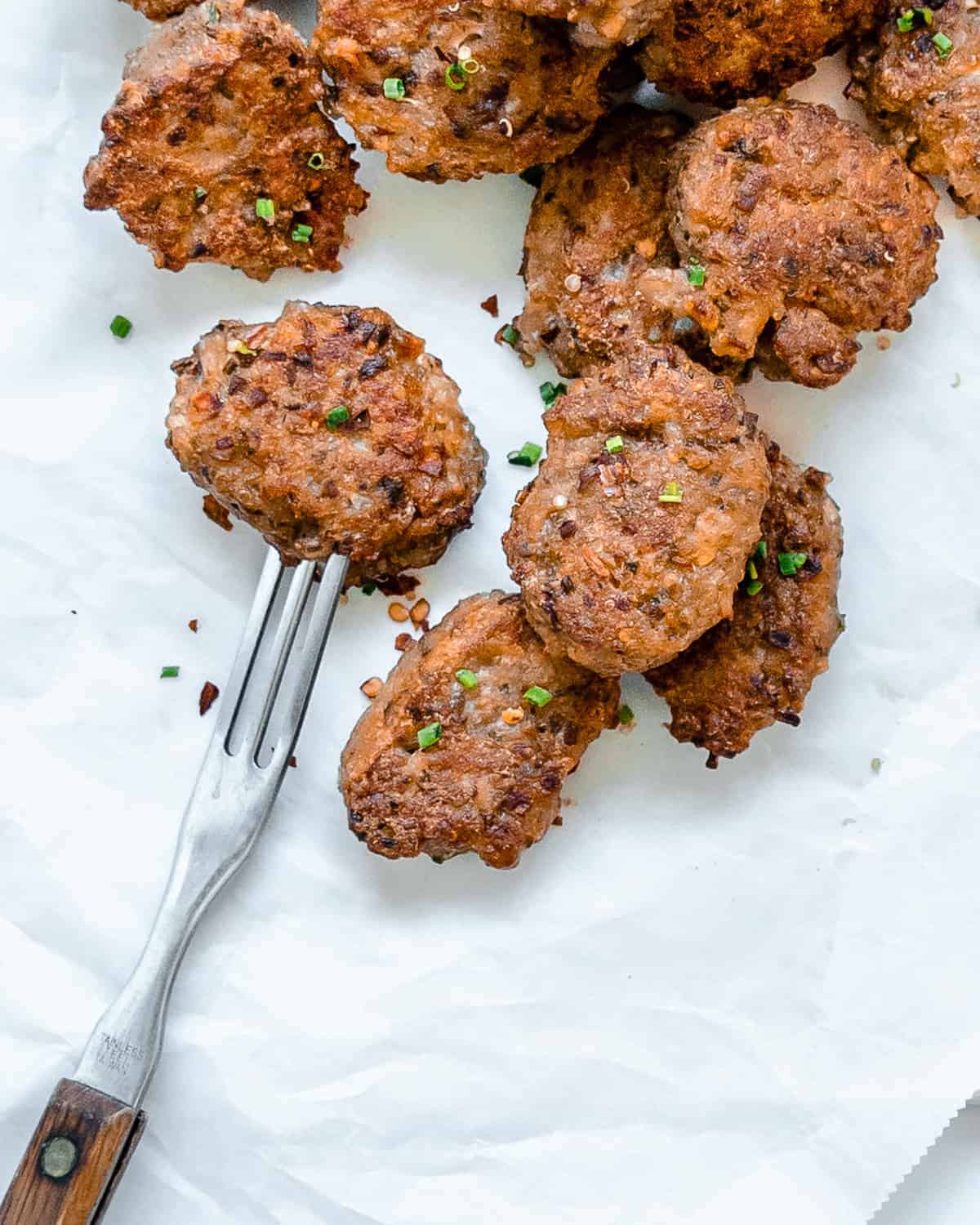 completed Quinoa Tater Tots on a white surface 