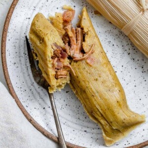 completed Tamales plated on a plate