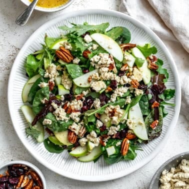 completed Easy Apple Pecan Salad [With Cranberries] in a bowl