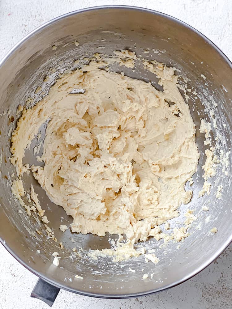 process shot showing ingredients in a bowl