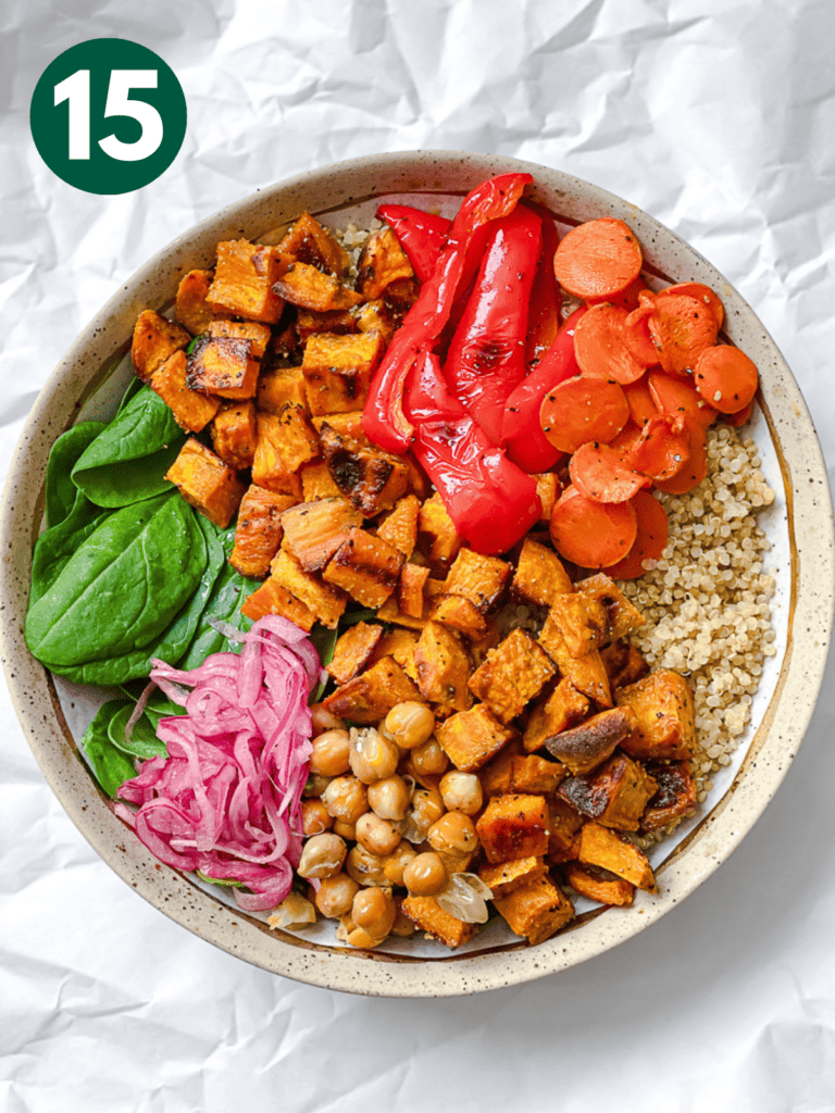 completed Sweet Potato Quinoa Bowl in a bowl