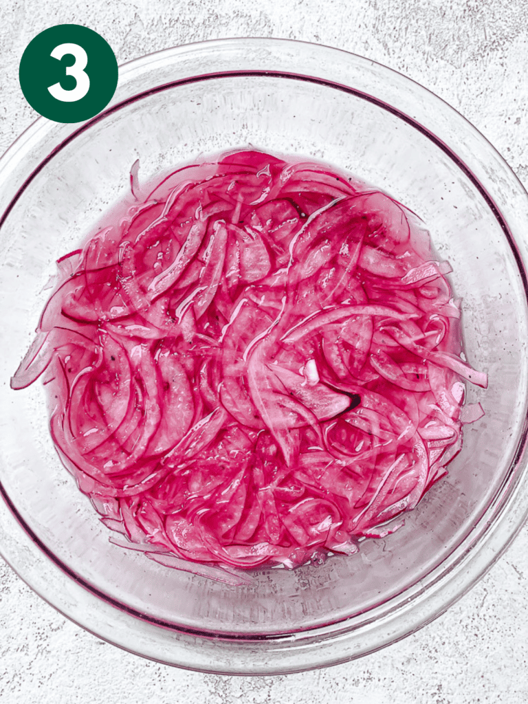 process shot showing onions in bowl