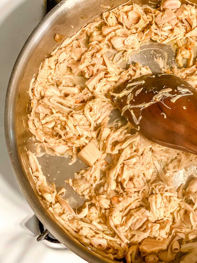 process shot of cooking jackfruit in pot