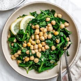 completed Kale Garbanzo Bean Salad plated