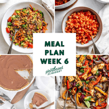 graphic for week 6 meal plan