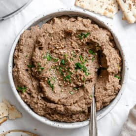 completed BEST Mushroom Pâté in a bowl